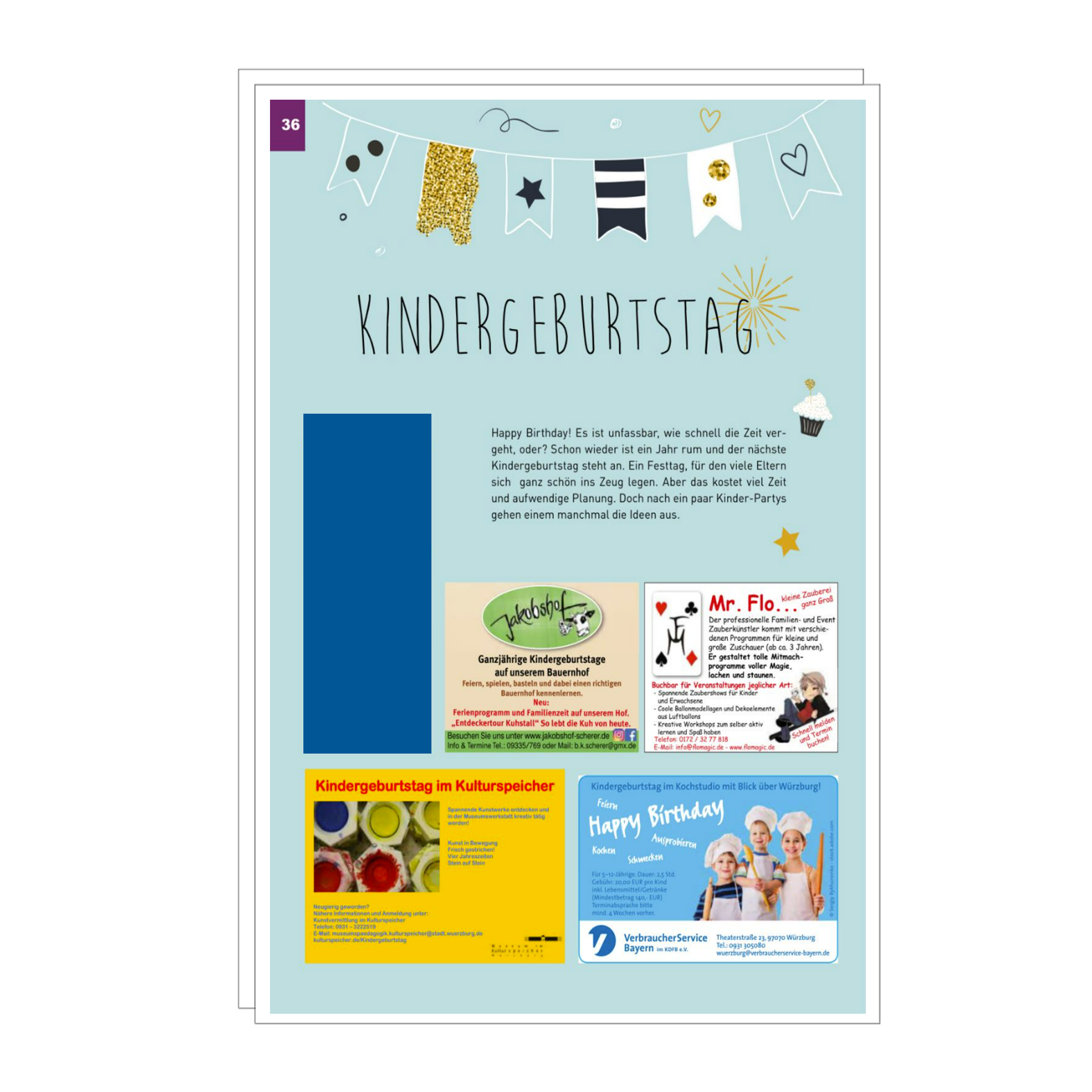 1/8 Seite hoch & Displaywerbung