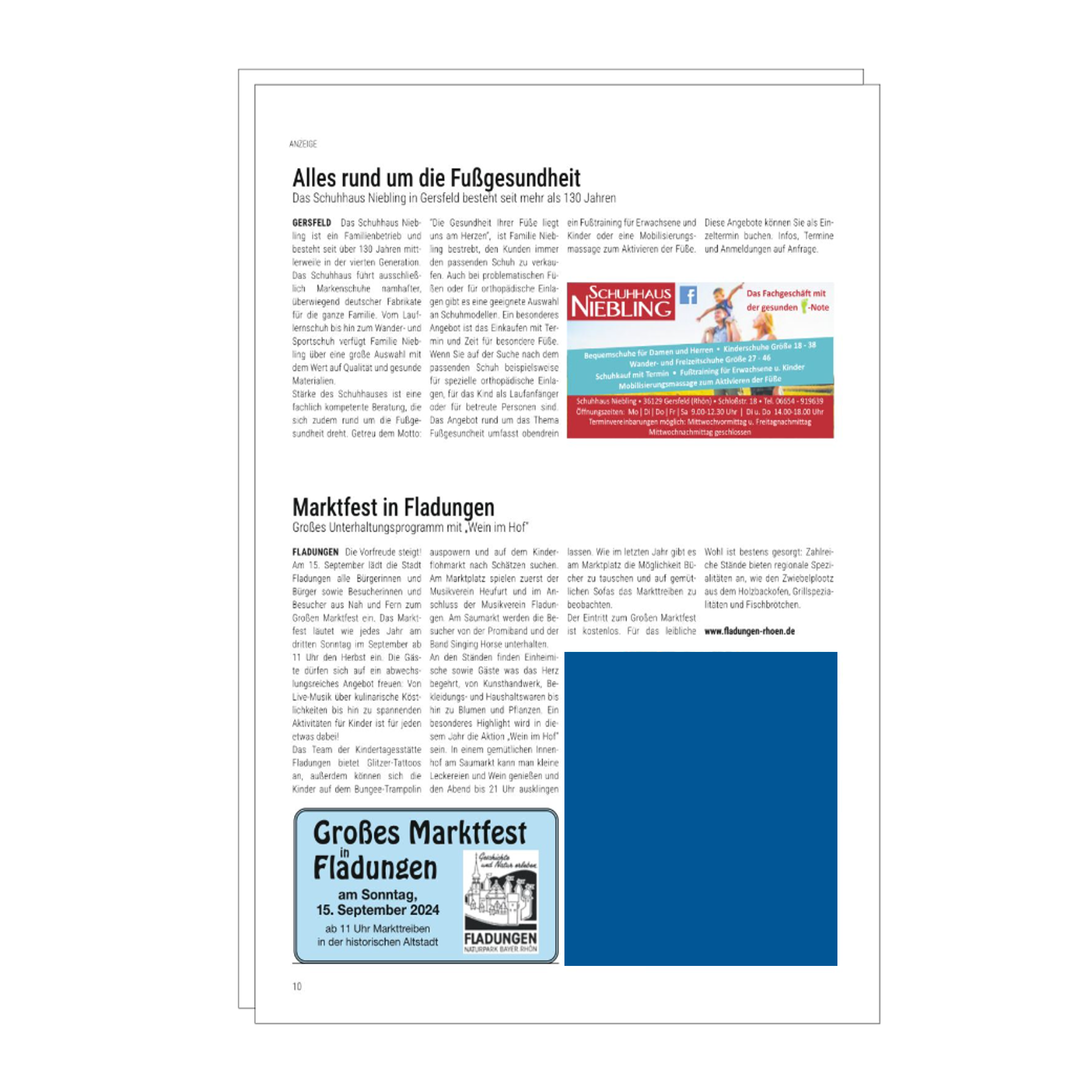 Quadratische Anzeige
