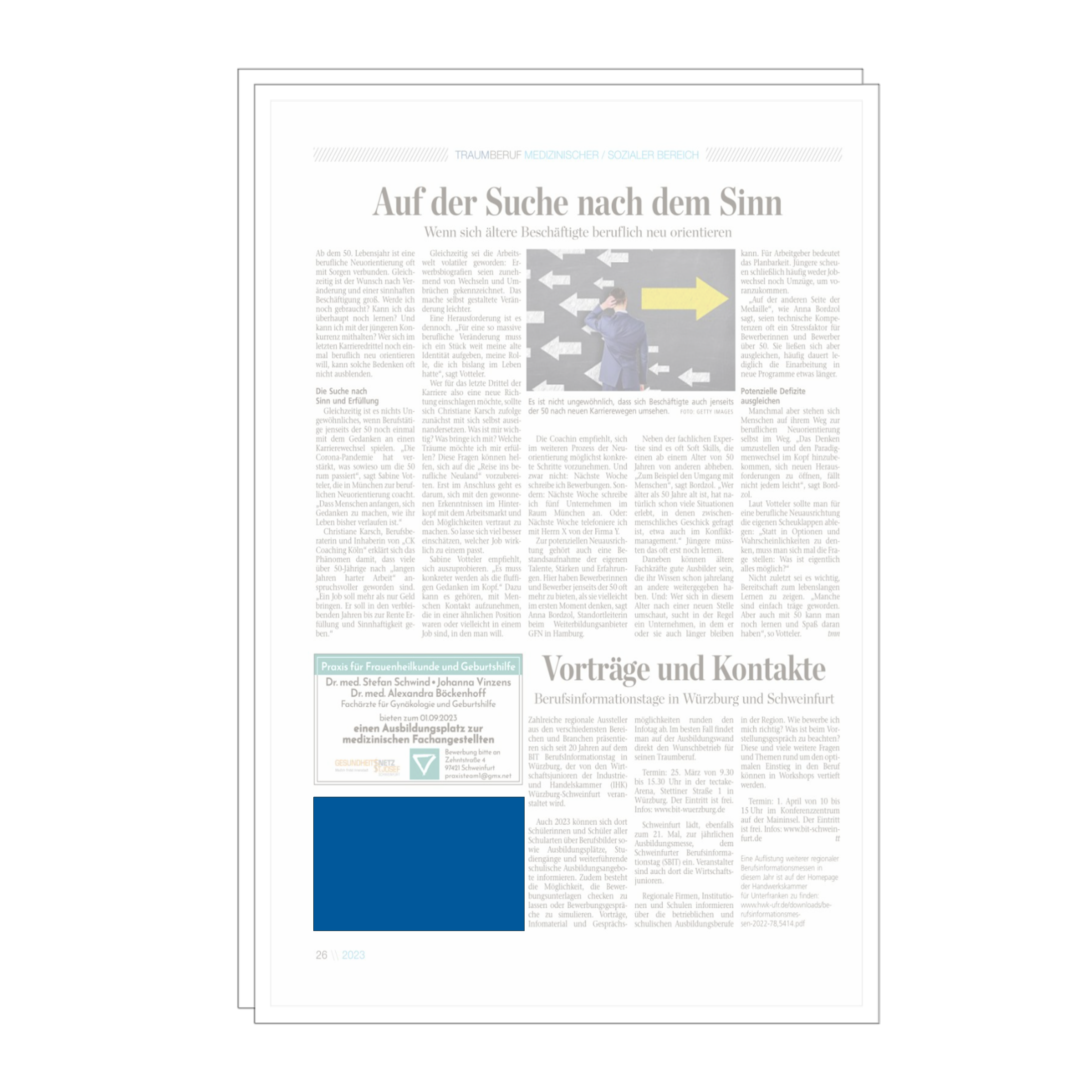 Visitenkartenanzeige