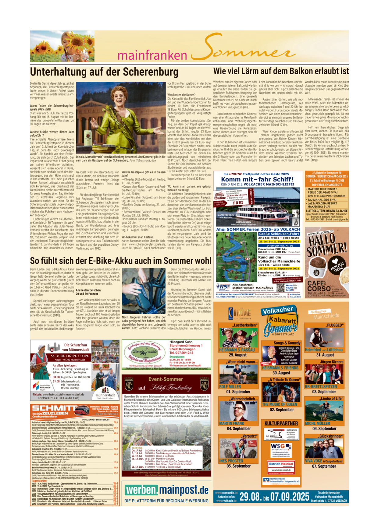 Landingpage Mainfranken Sommer Mockup